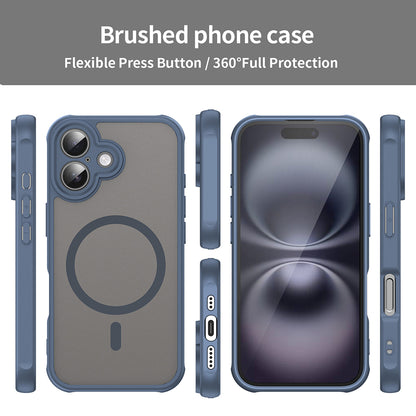 Husa MagSafe pentru Apple iPhone 16 Plus, Techsuit, HaloFrost II, Bleumarin