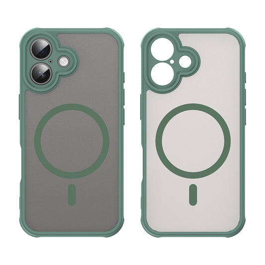 Husa MagSafe pentru Apple iPhone 16 Plus, Techsuit, HaloFrost II, Verde
