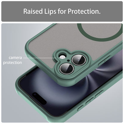 Husa MagSafe pentru Apple iPhone 16 Plus, Techsuit, HaloFrost II, Verde