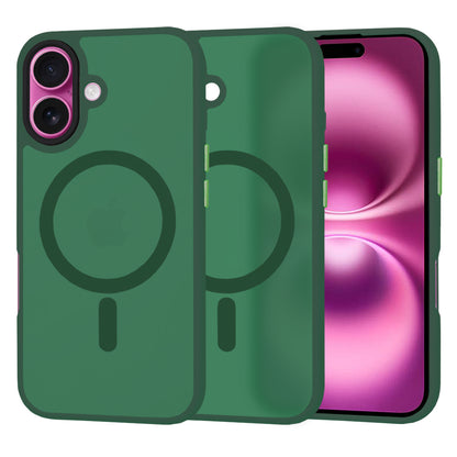 Husa MagSafe pentru Apple iPhone 16 Plus, Techsuit, HaloFrost, Verde