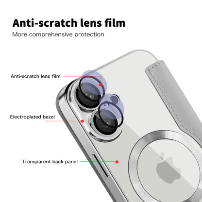 Husa MagSafe pentru Apple iPhone 16 Plus, Techsuit, SmartMag Book, Gri