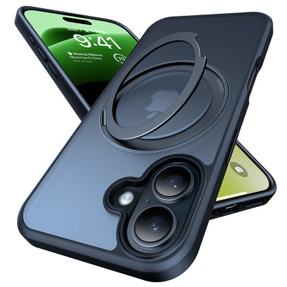 Husa MagSafe pentru Apple iPhone 16 Plus, Torras, Ostand Pro, Neagra