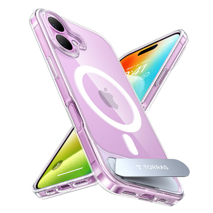 Husa MagSafe pentru Apple iPhone 16 Plus, Torras, Pstand, Transparenta