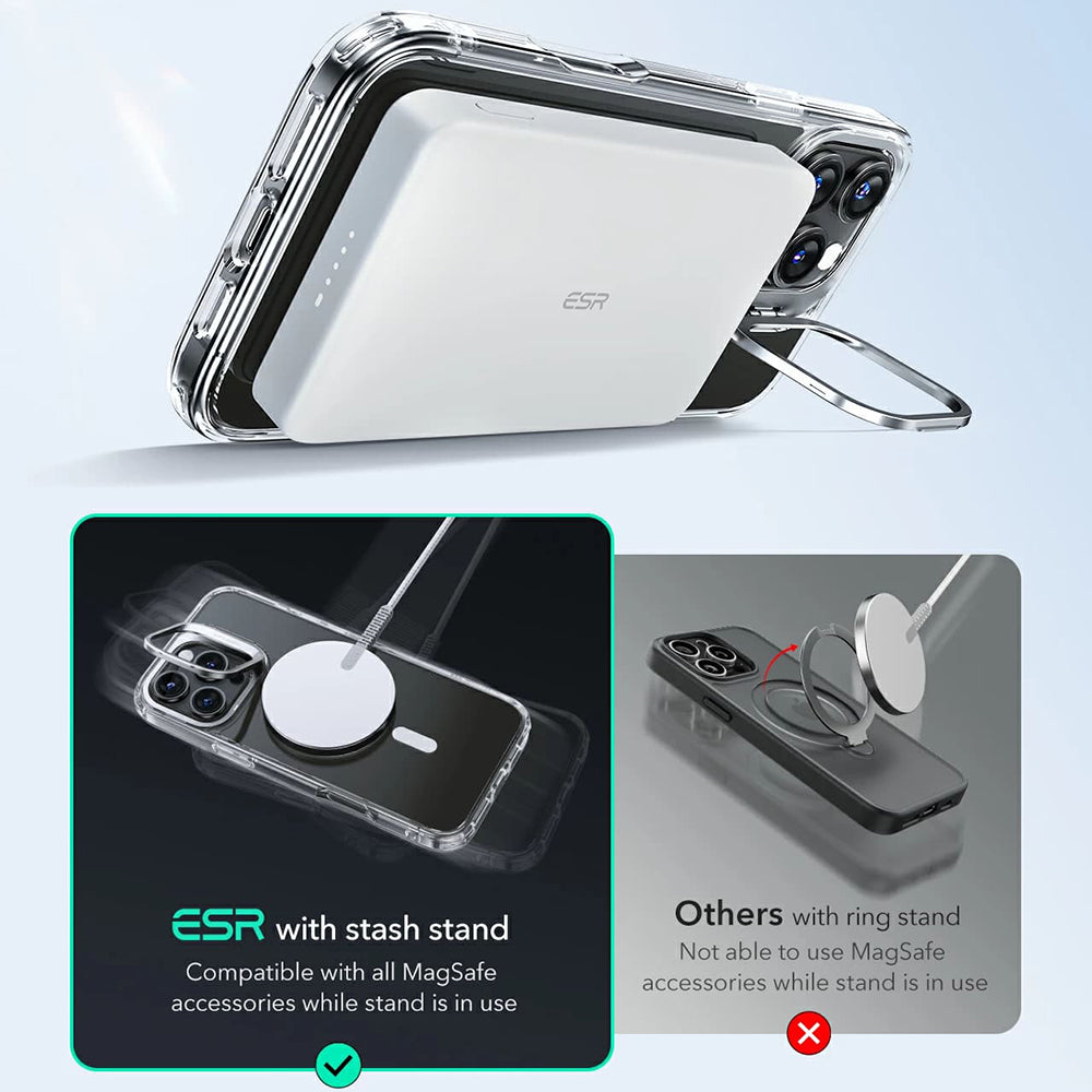 Husa MagSafe pentru Apple iPhone 16 Pro, ESR, Classic Hybrid Kickstand, Neagra Satinata