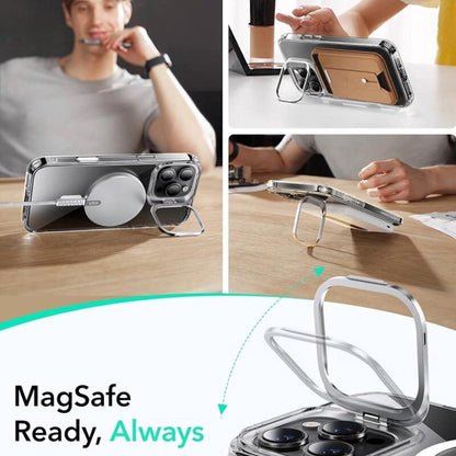 Husa MagSafe pentru Apple iPhone 16 Pro, ESR, Classic Hybrid Kickstand Slide, Transparenta