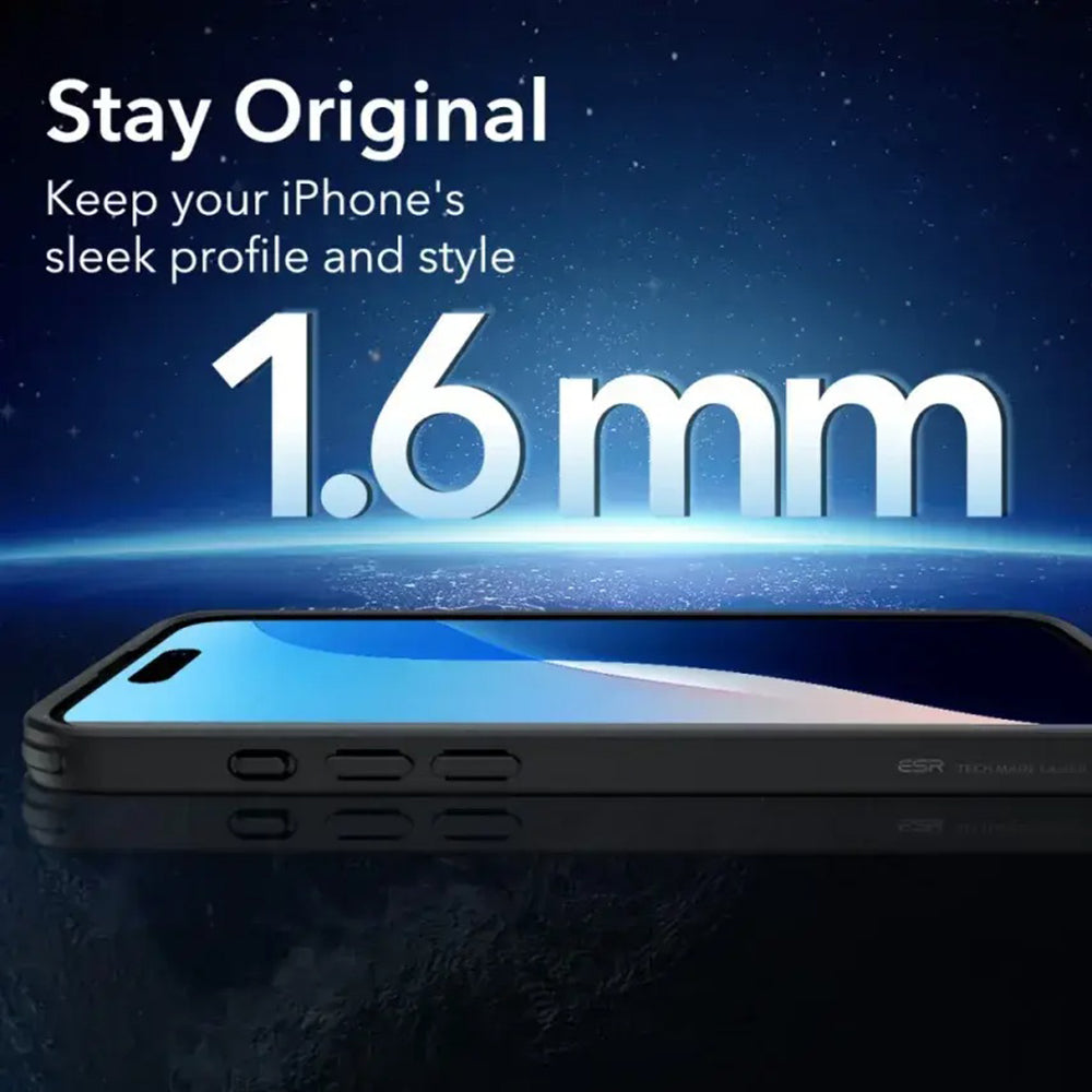 Husa MagSafe pentru Apple iPhone 16 Pro, ESR, Classic Hybrid Slide, Neagra Transparenta