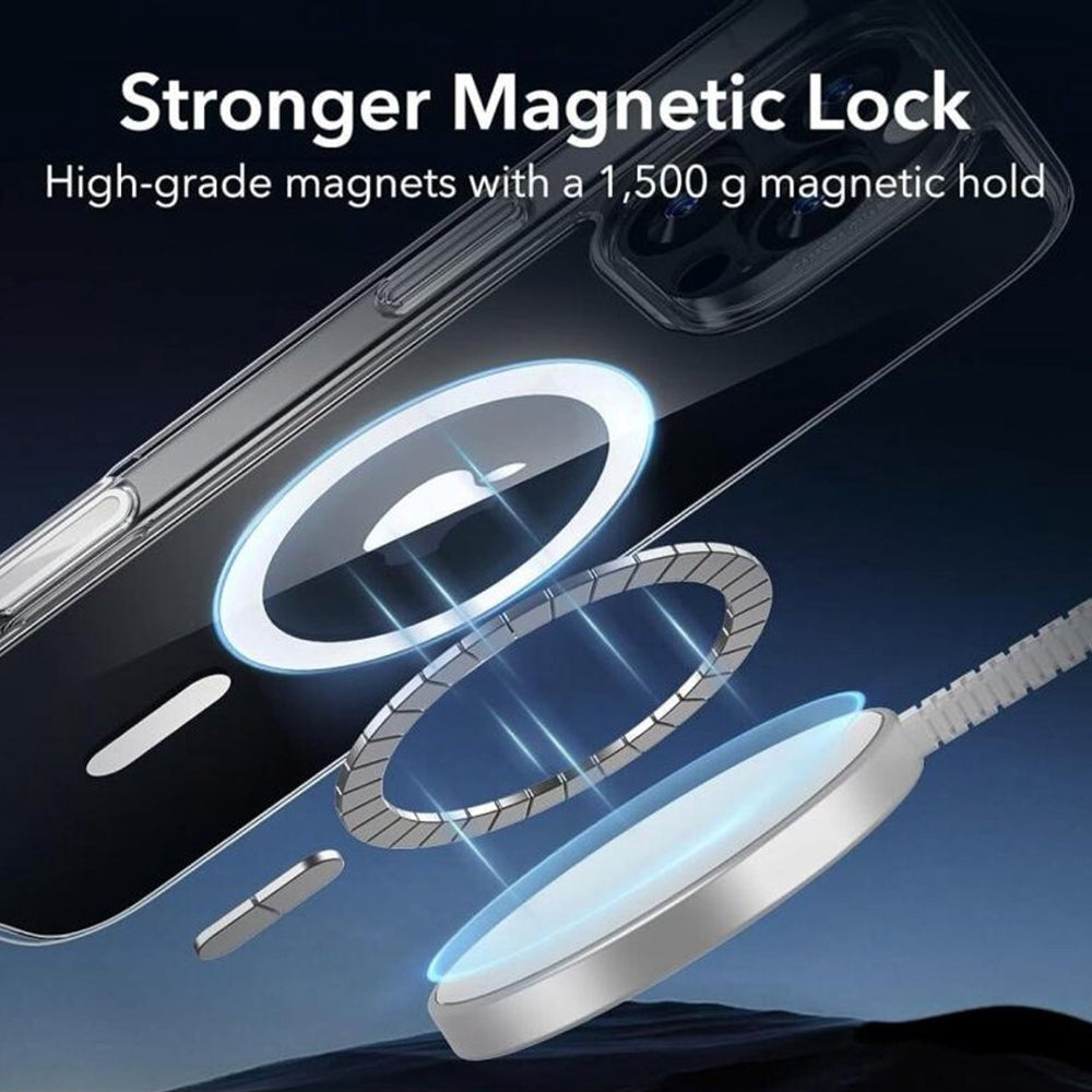 Husa MagSafe pentru Apple iPhone 16 Pro, ESR, Classic Hybrid Slide, Transparenta