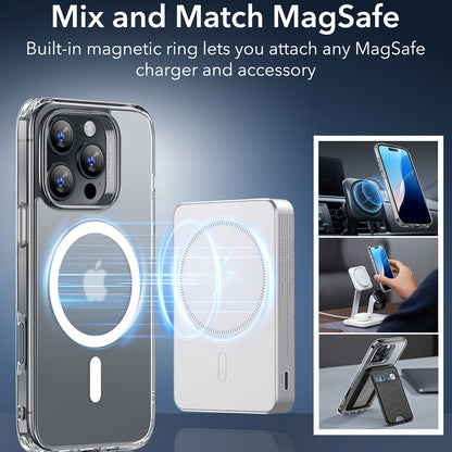 Husa MagSafe pentru Apple iPhone 16 Pro, ESR, Classic Hybrid, Transparenta Satinata