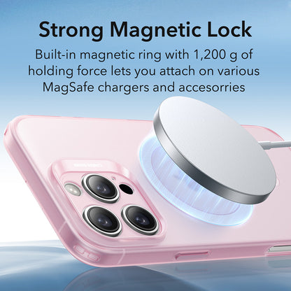 Husa MagSafe pentru Apple iPhone 16 Pro, ESR, Zero, Roz Satinata