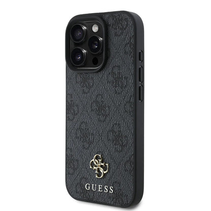 Husa MagSafe pentru Apple iPhone 16 Pro, Guess, 4G Classic, Neagra