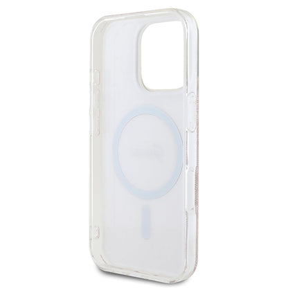 Husa MagSafe pentru Apple iPhone 16 Pro, Guess, IML 4G, Roz