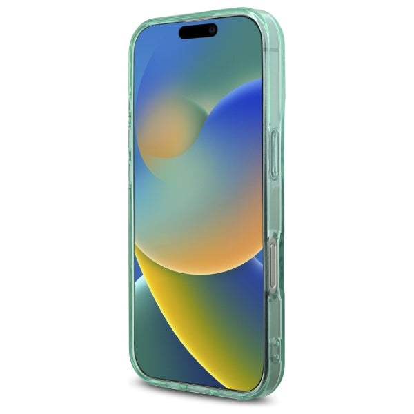 Husa MagSafe pentru Apple iPhone 16 Pro, Guess, IML Rhinestone, Verde