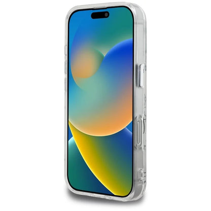 Husa MagSafe pentru Apple iPhone 16 Pro, Karl Lagerfeld, IML Karl Script Pattern, Alba