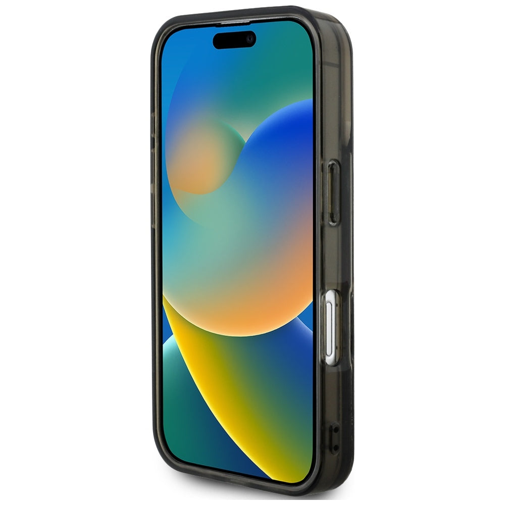 Husa MagSafe pentru Apple iPhone 16 Pro, Karl Lagerfeld, Liquid Glitter Choupette Logo, Neagra