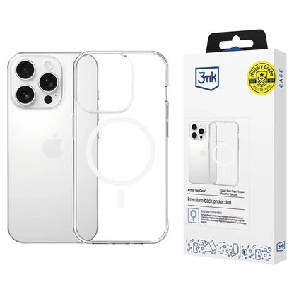 Husa MagSafe pentru Apple iPhone 16 Pro Max, 3MK, Armor MagCase, Transparenta