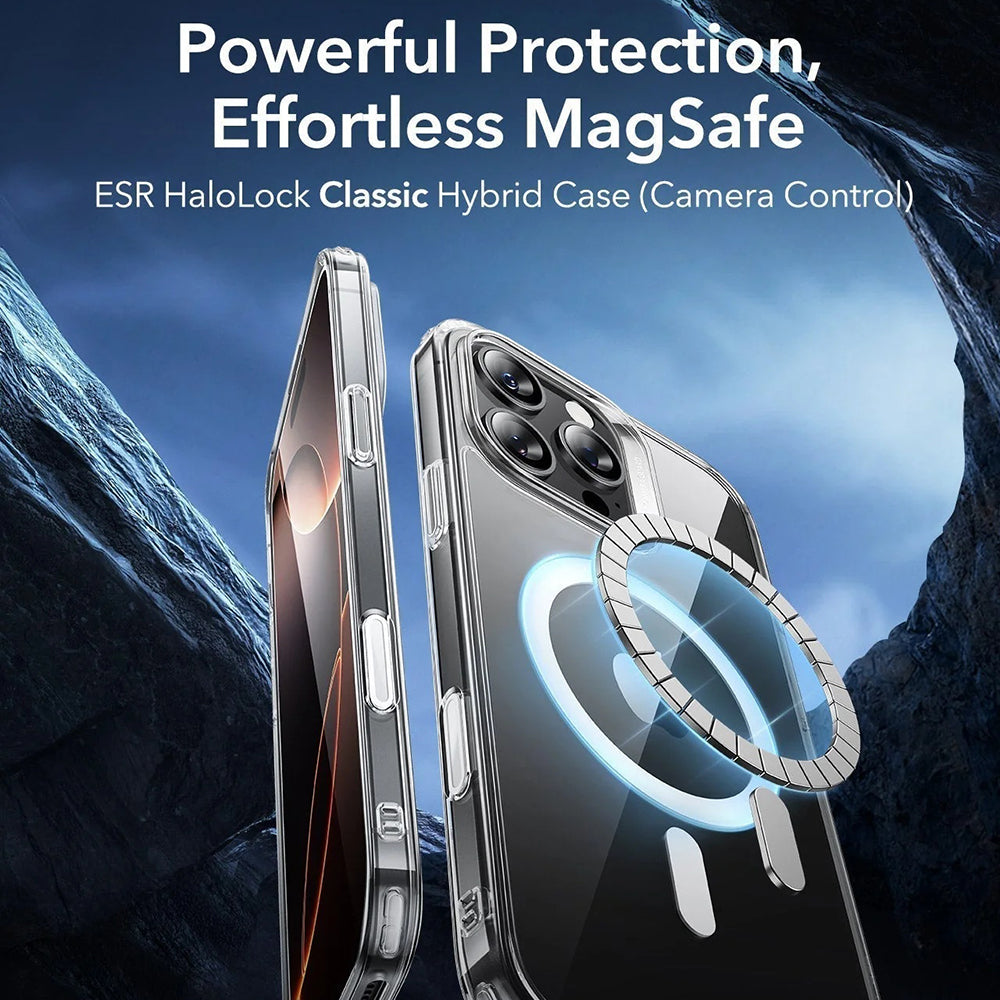 Husa MagSafe pentru Apple iPhone 16 Pro Max, ESR, Classic Hybrid Slide, Neagra Satinata