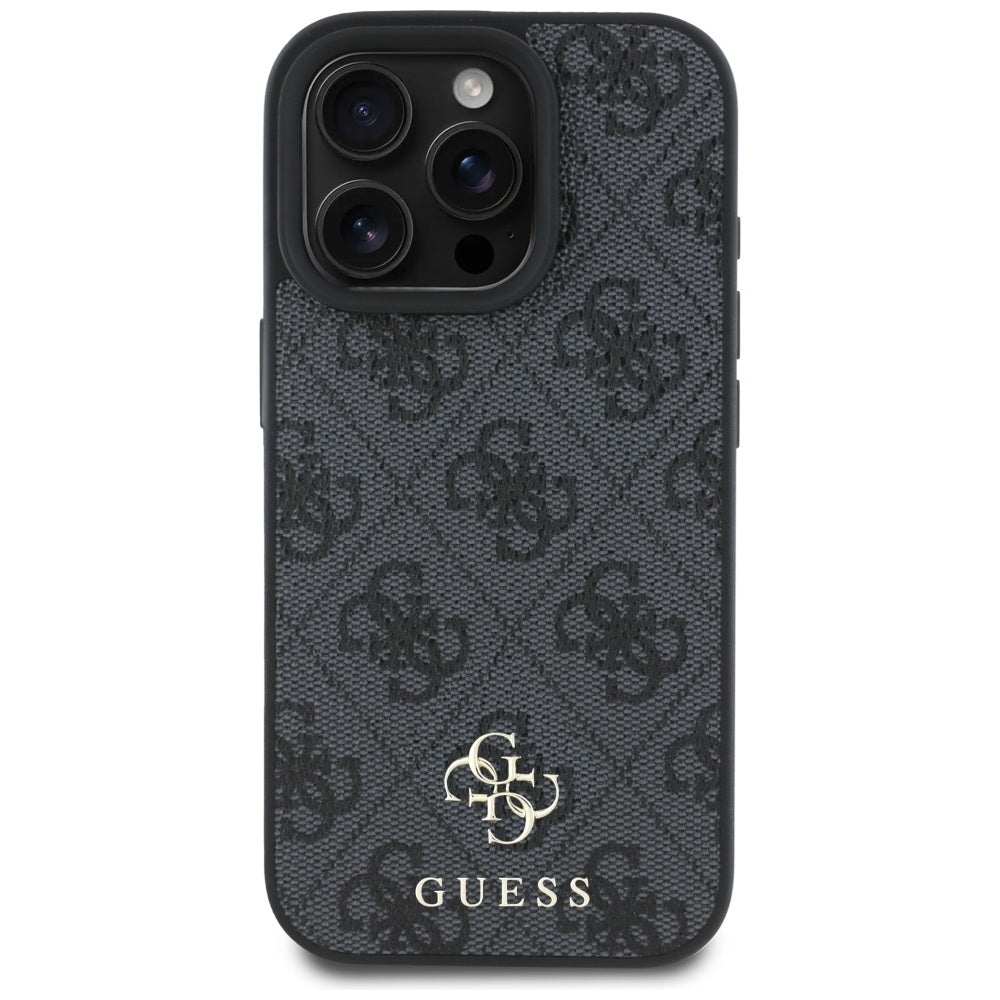 Husa MagSafe pentru Apple iPhone 16 Pro Max, Guess, 4G Small and Classic Logo, Neagra