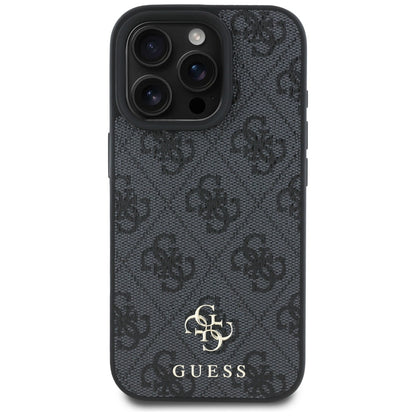 Husa MagSafe pentru Apple iPhone 16 Pro Max, Guess, 4G Small and Classic Logo, Neagra