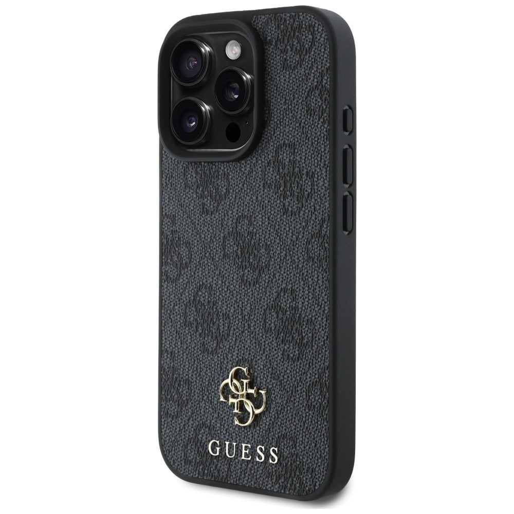 Husa MagSafe pentru Apple iPhone 16 Pro Max, Guess, 4G Small and Classic Logo, Neagra