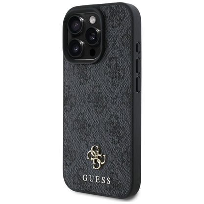 Husa MagSafe pentru Apple iPhone 16 Pro Max, Guess, 4G Small and Classic Logo, Neagra