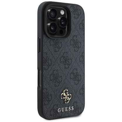 Husa MagSafe pentru Apple iPhone 16 Pro Max, Guess, 4G Small and Classic Logo, Neagra