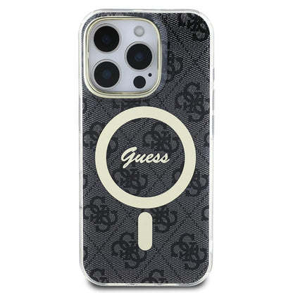 Husa MagSafe pentru Apple iPhone 16 Pro Max, Guess, IML 4G, Neagra