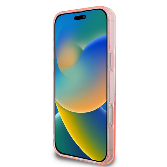 Husa MagSafe pentru Apple iPhone 16 Pro Max, Guess, IML Flowers Wreath, Roz