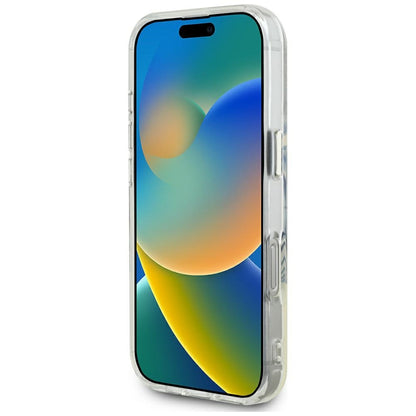 Husa MagSafe pentru Apple iPhone 16 Pro Max, Guess, IML Metal Colored Circle, Gri