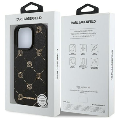 Husa MagSafe pentru Apple iPhone 16 Pro Max, Karl Lagerfeld, Karl's Head, Neagra