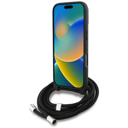 Husa MagSafe pentru Apple iPhone 16 Pro Max, Karl Lagerfeld, Saffiano Crossbody, Gri