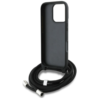 Husa MagSafe pentru Apple iPhone 16 Pro Max, Karl Lagerfeld, Saffiano Crossbody, Neagra
