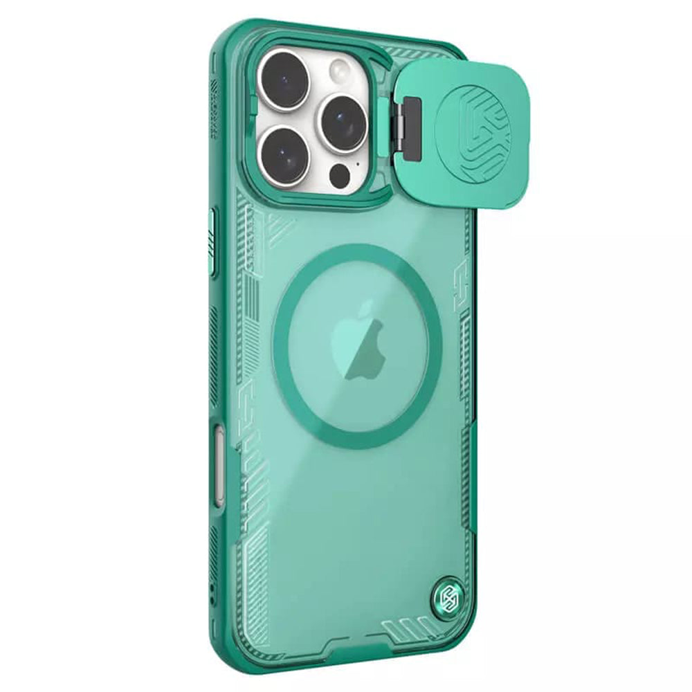 Husa MagSafe pentru Apple iPhone 16 Pro Max, Nillkin, Iceblade Prop (w/o Camera Cutout), Verde