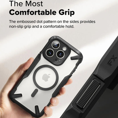 Husa MagSafe pentru Apple iPhone 16 Pro Max, Ringke, Fusion X, Neagra