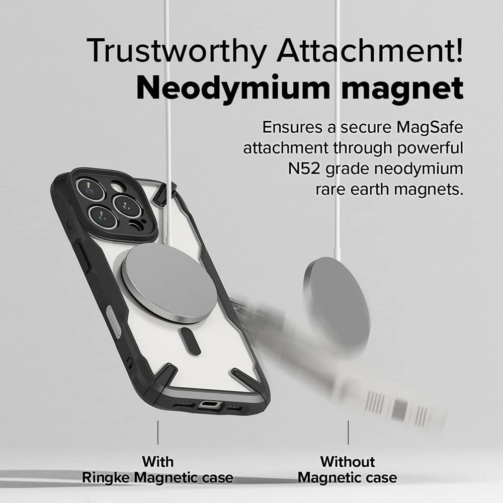 Husa MagSafe pentru Apple iPhone 16 Pro Max, Ringke, Fusion X, Neagra