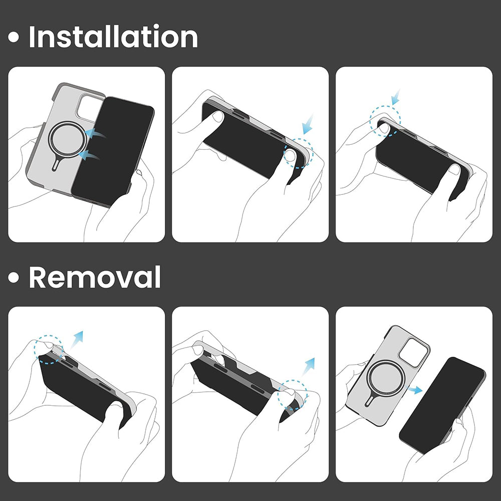 Husa MagSafe pentru Apple iPhone 16 Pro Max, Techsuit, Aramid Fiber, Neagra