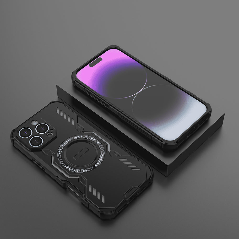 Husa MagSafe pentru Apple iPhone 16 Pro Max, Techsuit, ArmorMag, Neagra