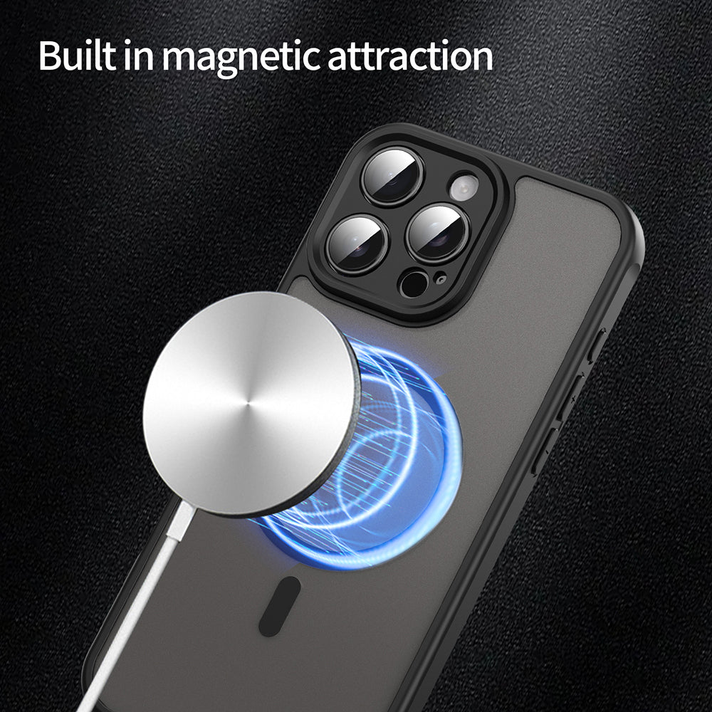 Husa MagSafe pentru Apple iPhone 16 Pro Max, Techsuit, HaloFrost II, Neagra