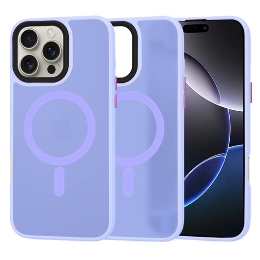 Husa MagSafe pentru Apple iPhone 16 Pro Max, Techsuit, HaloFrost, Mov Deschis