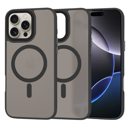 Husa MagSafe pentru Apple iPhone 16 Pro Max, Techsuit, HaloFrost, Neagra