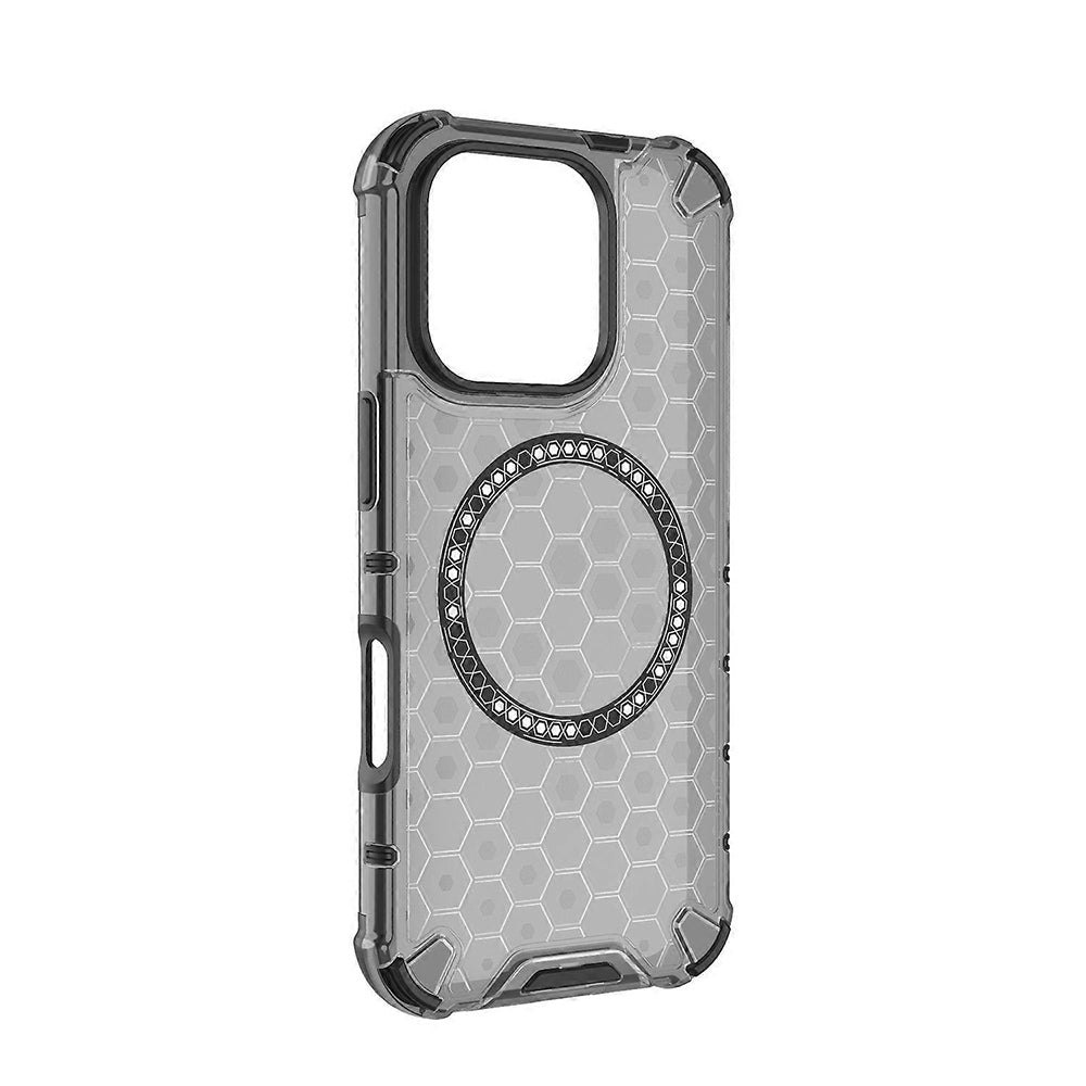 Husa MagSafe pentru Apple iPhone 16 Pro Max, Techsuit, HoneyComb Shield, Neagra