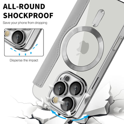 Husa MagSafe pentru Apple iPhone 16 Pro Max, Techsuit, SmartMag Book, Gri