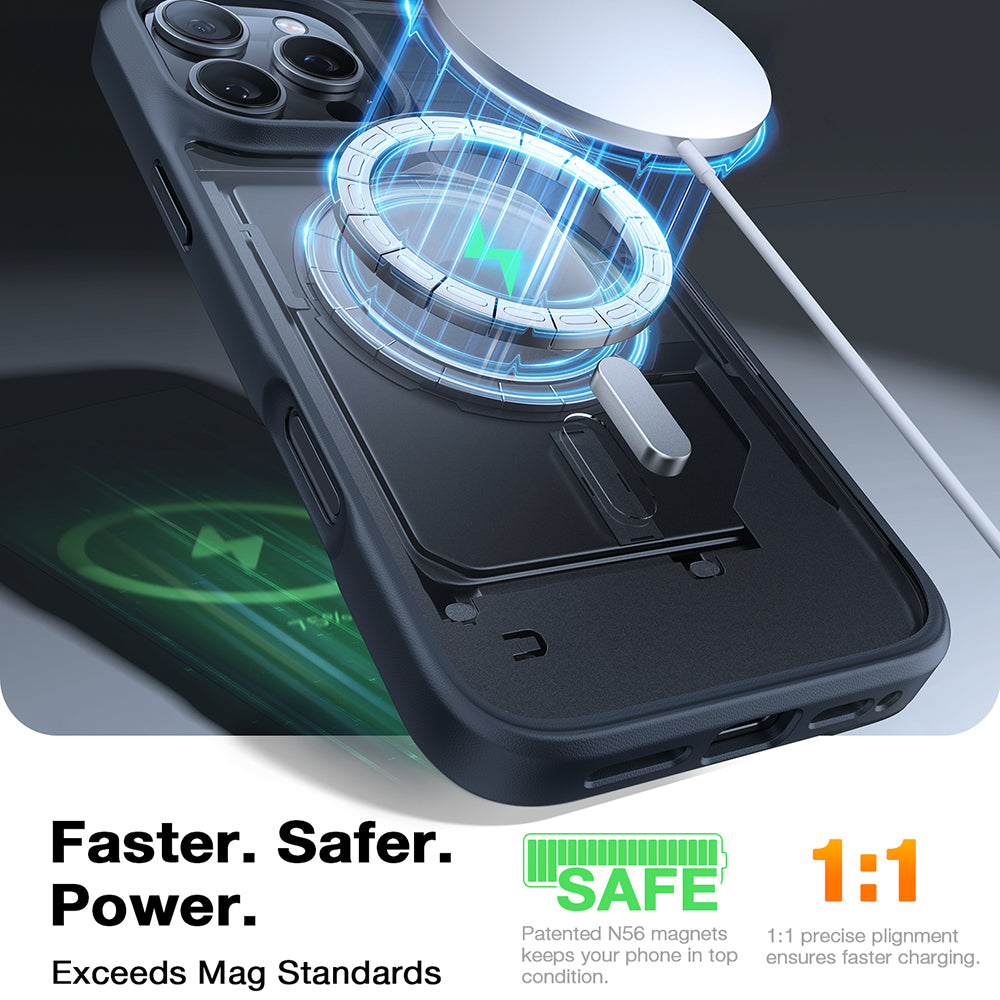 Husa MagSafe pentru Apple iPhone 16 Pro Max, Torras, Guardian, Neagra
