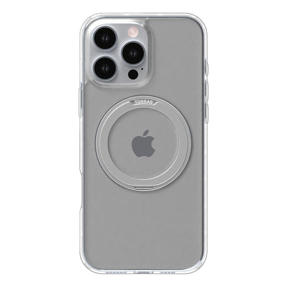 Husa MagSafe pentru Apple iPhone 16 Pro Max, Torras, Ostand Pro, Transparenta
