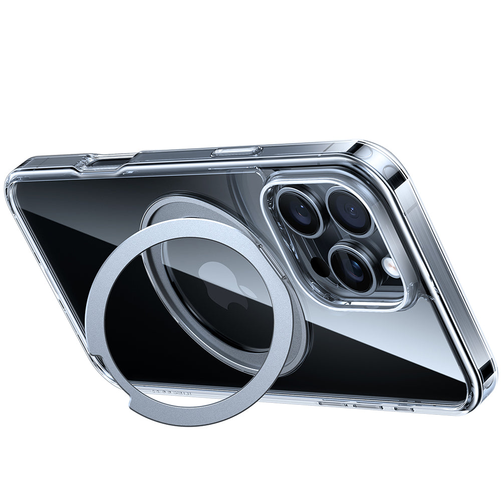 Husa MagSafe pentru Apple iPhone 16 Pro Max, Torras, Ostand Pro, Transparenta