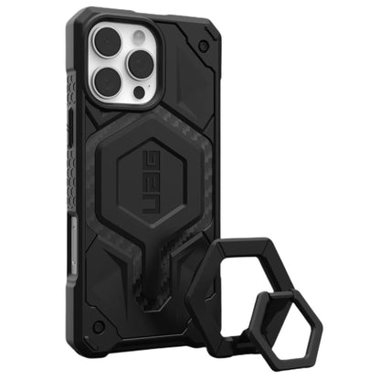 Husa MagSafe pentru Apple iPhone 16 Pro Max, Urban Armor Gear, Monarch Pro Carbon Bundle, Neagra