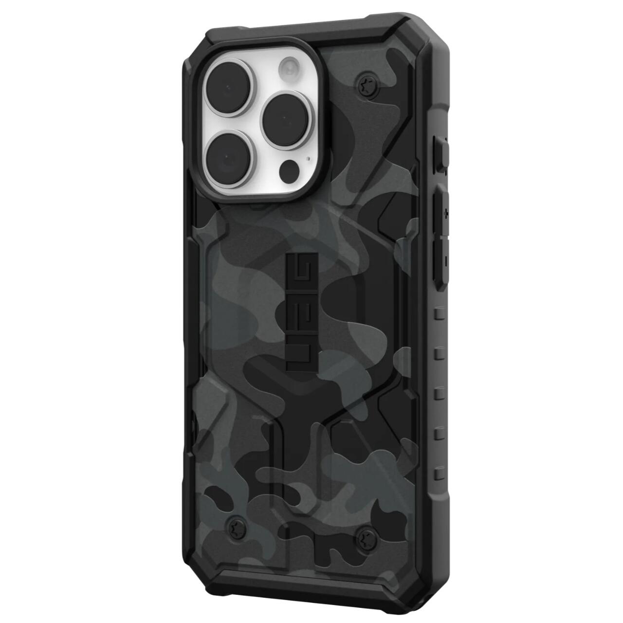 Husa MagSafe pentru Apple iPhone 16 Pro Max, Urban Armor Gear, Pathfinder SE Midnight Camo, Camuflaj