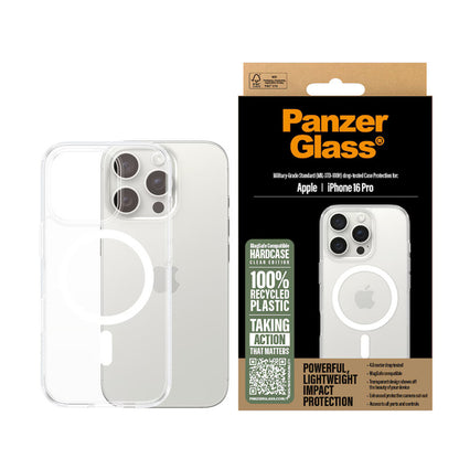 Husa MagSafe pentru Apple iPhone 16 Pro, PanzerGlass, HardCase, Transparenta Alba