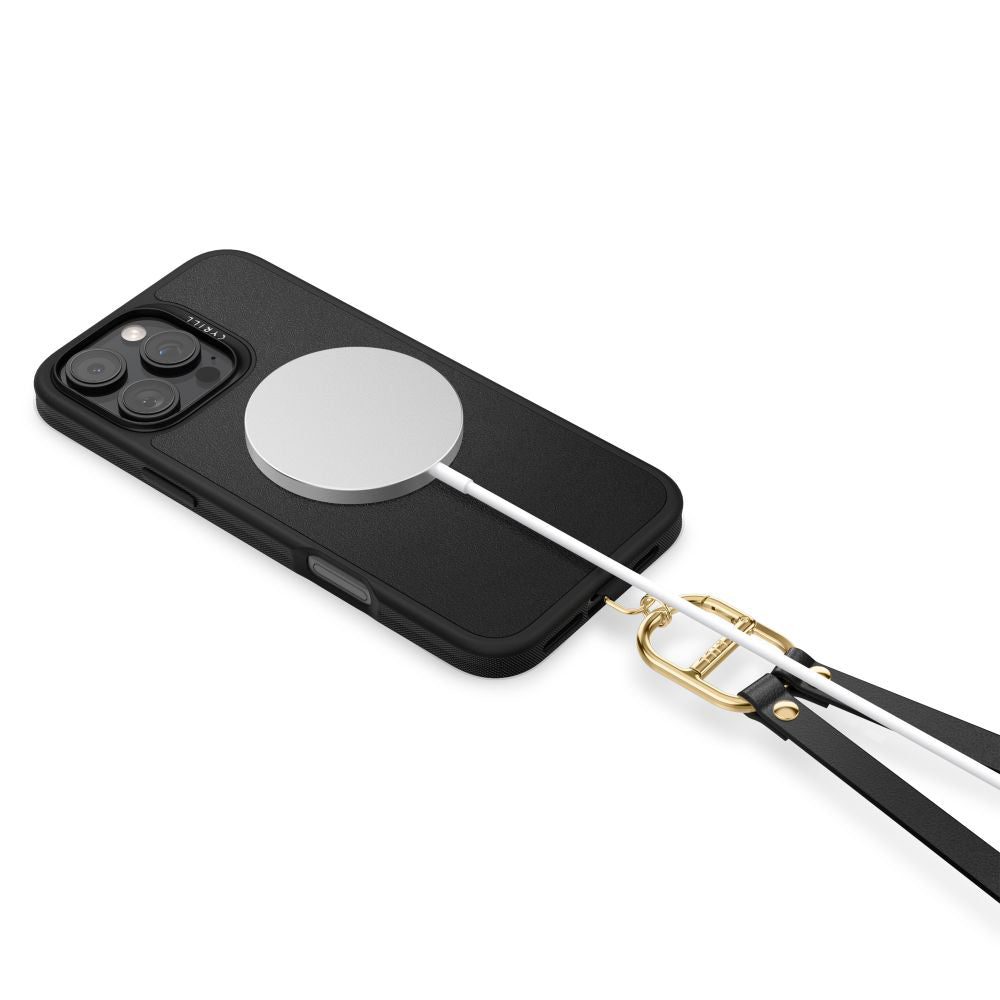 Husa MagSafe pentru Apple iPhone 16 Pro, Spigen, Cyrill Kajuk Classic Charm, Neagra