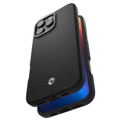 Husa MagSafe pentru Apple iPhone 16 Pro, Spigen, Enzo Aramid, Neagra