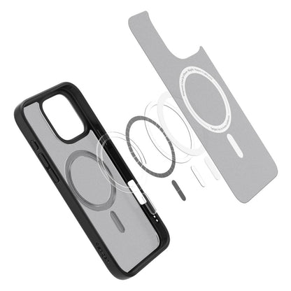 Husa MagSafe pentru Apple iPhone 16 Pro, Spigen, Ultra Hybrid, Neagra Satinata ACS08134